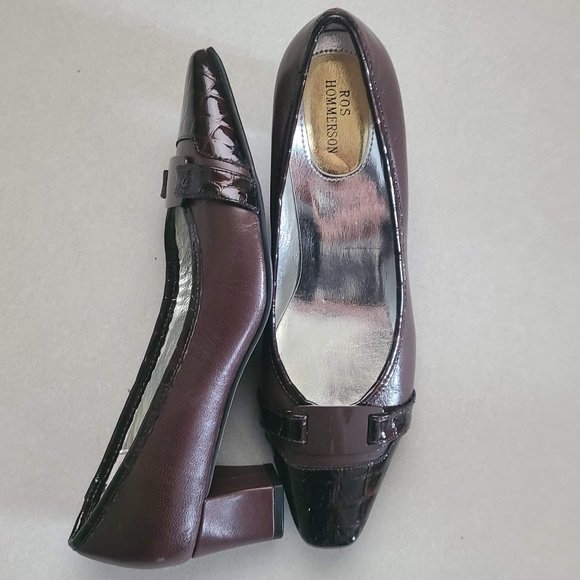 ❗2/$25❗Ros Hommerson Brown Square Toe Heels - Picture 4 of 7